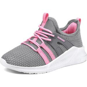 👑Girls Running Athletic Grey Pink Sneakers Tennis Comfortable Sports Shoes